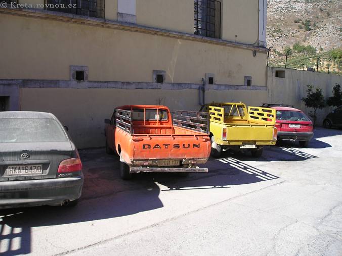 In Cretan inland you can see various car wrecks